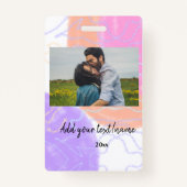 einfaches, benutzerdefiniertes Monogramm-Namenpaar Ausweis (Rückseite)