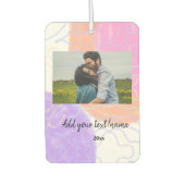 einfaches, benutzerdefiniertes Monogramm-Namenspär Autolufterfrischer (Vorderseite)