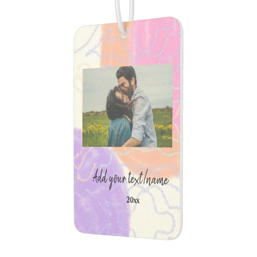 einfaches, benutzerdefiniertes Monogramm-Namenspär Autolufterfrischer (Links)