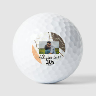 einfaches, benutzerdefiniertes Monogramm-Namenspär Golfball