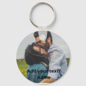 einfaches, benutzerdefiniertes Monogramm-Pärchen Schlüsselanhänger (Vorderseite)