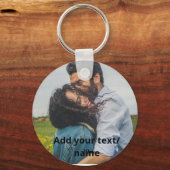 einfaches, benutzerdefiniertes Monogramm-Pärchen Schlüsselanhänger (Vorderseite)