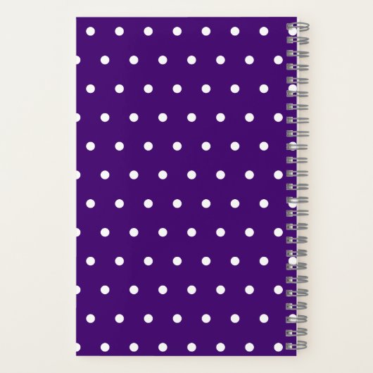Einfaches benutzerdefiniertes Muster für Lila Polk Notizblock (Rückseite)