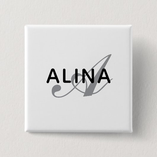 Einfaches benutzerdefiniertes Namensmonogramm 2'' Button (Vorderseite)