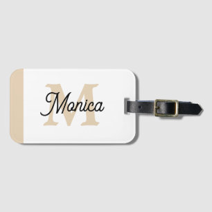 Einfaches benutzerdefiniertes Namensmonogramm Mode Gepäckanhänger
