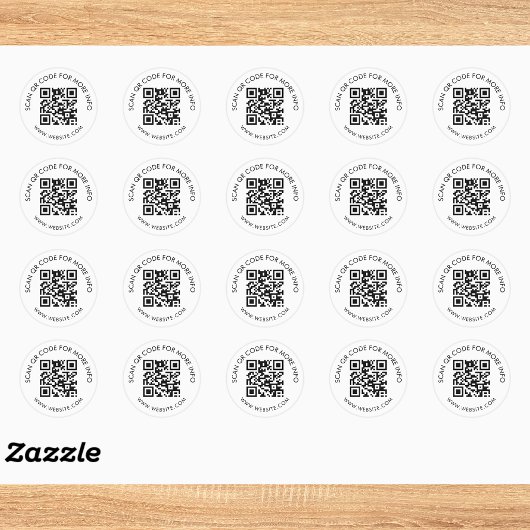 Einfaches benutzerdefiniertes QR-Code-Marketing Runder Aufkleber