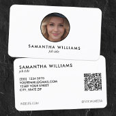 Einfaches, benutzerdefiniertes QR-Foto oder -Logo Visitenkarte