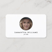 Einfaches, benutzerdefiniertes QR-Foto oder -Logo Visitenkarte (Vorderseite)