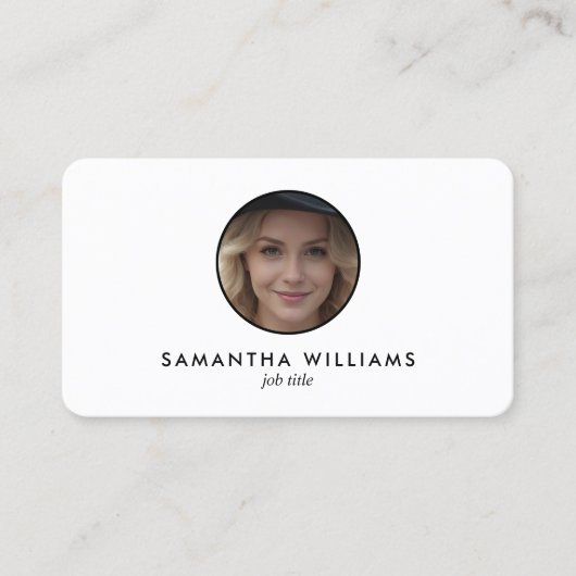 Einfaches, benutzerdefiniertes QR-Foto oder -Logo Visitenkarte (Vorderseite)