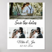 einfaches, benutzerdefiniertes Save the Date Foto- Poster (Vorne)