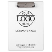 Einfaches, benutzerdefiniertes Schwarz-Weiß-Firmen Klemmbrett (Vorderseite)