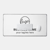 Einfaches, benutzerdefiniertes Schwarz-Weiß-Logo-G Schreibtischunterlage (Tastatur & Maus)