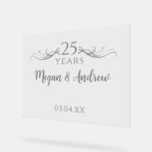 Einfaches benutzerdefiniertes Skript 25. Hochzeits Acrylschild (Winkel)