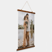 Einfaches benutzerdefiniertes Skript-Hochzeitsgeda Wandteppich Mit Holzrahmen (Gewinkelt)