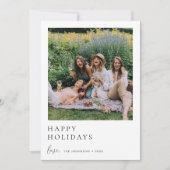 Einfaches, benutzerdefiniertes, stylisch bearbeitb feiertagskarte (Vorderseite)