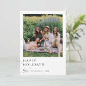 Einfaches, benutzerdefiniertes, stylisch bearbeitb feiertagskarte (Stehend Vorderseite)