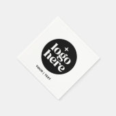Einfaches, benutzerdefiniertes Textlogo mit Marken Serviette (Ecke)