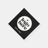 Einfaches benutzerdefiniertes Textlogo mit Markenn Serviette (Ecke)
