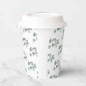 Einfaches, benutzerdefiniertes Textmuster für grün Pappbecher (Links)