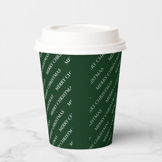 Einfaches, benutzerdefiniertes Textmuster für grün Pappbecher (Links)