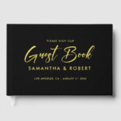 Einfaches benutzerdefiniertes Typografie-Design au Gästebuch (Vorderseite)