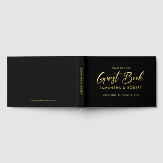 Einfaches benutzerdefiniertes Typografie-Design au Gästebuch (Voll)