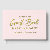 Einfaches, benutzerdefiniertes Typografie-Design i Gästebuch (Vorderseite)