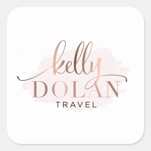 Einfaches, benutzerdefiniertes Unternehmen mit eig Quadratischer Aufkleber (Vorderseite)