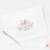 Einfaches, benutzerdefiniertes Unternehmen mit eig Quadratischer Aufkleber (Umschlag)