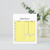 einfaches, benutzerdefiniertes Wochenplaner für di (Stehend Vorderseite)