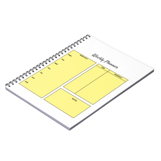 einfaches, benutzerdefiniertes Wochenplaner für di Notizblock (Linke Seite)