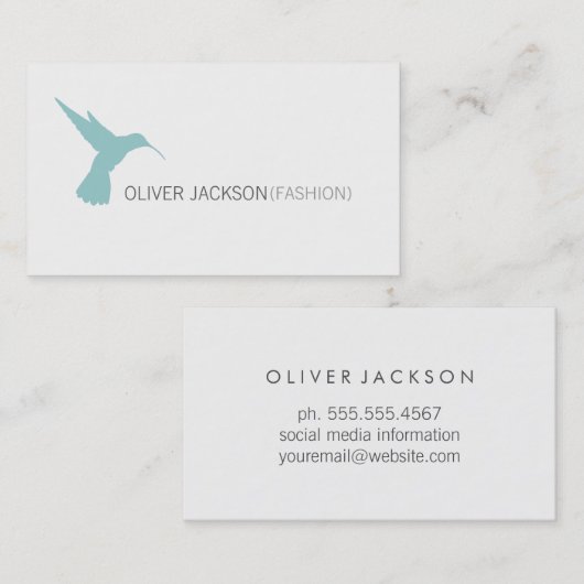 Einfaches Beruflich/Blue-Bird-Symbol Visitenkarte (Vorne/Hinten)