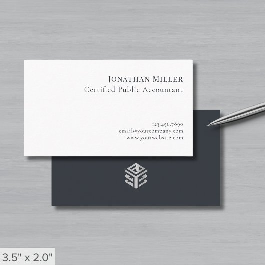 Einfaches Beruflich-Modern-Logo Visitenkarte