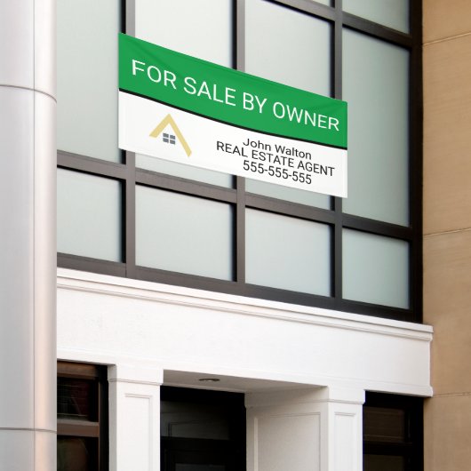 Einfaches Beruflich Real Anwesen Realtor Marketing Banner (Äußeres Gebäude)