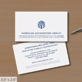 Einfaches Berufliches Blue Logo Visitenkarte