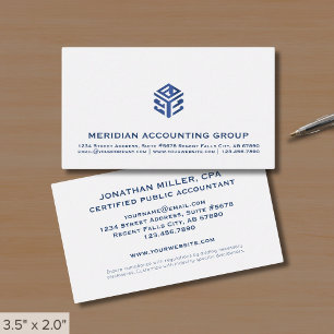 Einfaches Berufliches Blue Logo Visitenkarte