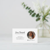 Einfaches Berufliches Circle Portrait und Logo Visitenkarte (Stehend Vorderseite)