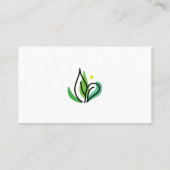 Einfaches Berufliches Circle Portrait und Logo Visitenkarte (Rückseite)