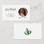 Einfaches Berufliches Circle Portrait und Logo Visitenkarte (Vorne/Hinten)