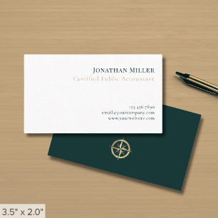 Einfaches Berufliches Compass-Logo Visitenkarte