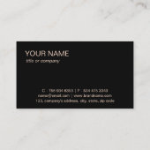 Einfaches Berufliches, elegantes Logo Minimalistis Visitenkarte (Rückseite)