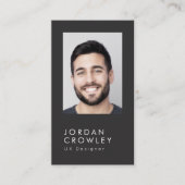 Einfaches Berufliches Foto Minimalistisch Modernes Visitenkarte (Vorderseite)