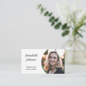 einfaches berufliches Foto Visitenkarte (Stehend Vorderseite)