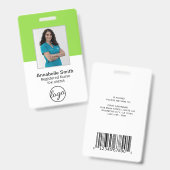 Einfaches Berufliches Geschäft Ausweis (Vorder- & Rückseite)