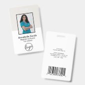 Einfaches Berufliches Geschäft Ausweis (Vorder- & Rückseite)