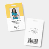 Einfaches Berufliches Geschäft Ausweis (Vorder- & Rückseite)