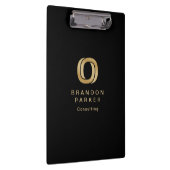 Einfaches Berufliches Gold-Business-Logo Klemmbrett (Rechts)