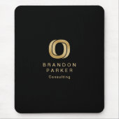 Einfaches Berufliches Gold-Business-Logo Mousepad (Vorne)