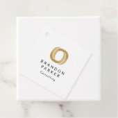 Einfaches Berufliches Gold-Logo auf Schwarz Geschenkanhänger (Beispiel)