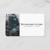 Einfaches Berufliches kreatives dunkles Grün Visitenkarte (Vorderseite)